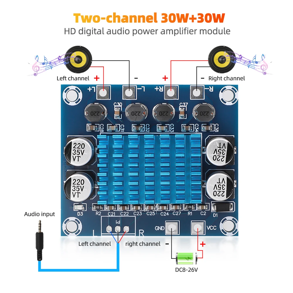 Xh A232 Audio Amplifier Module | Audio Power Amplifier Boards - Xh-a232 ...