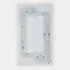 White Drop-In Whirlpool Bathtub (72 in. x 43 in.) 3