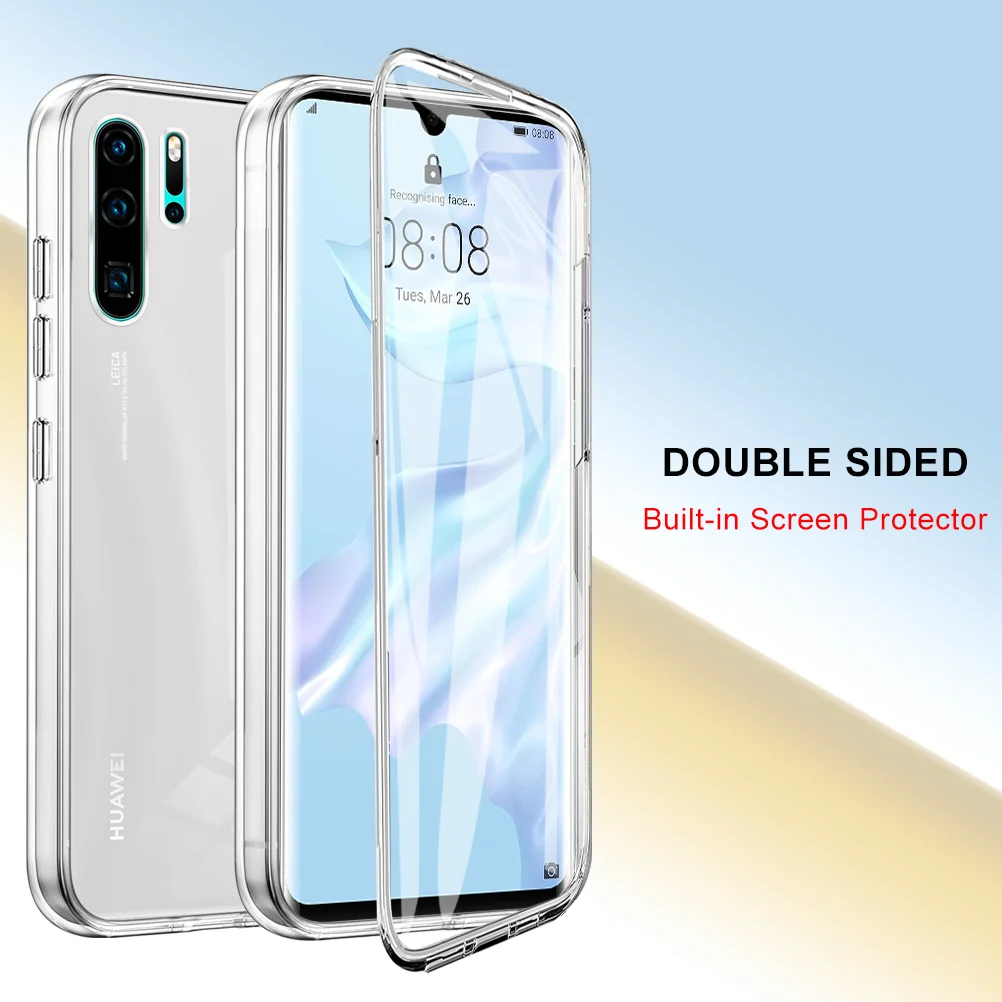 360 Full Coverage Clear Shockproof Case - Soft & Thin PC Hard Cover