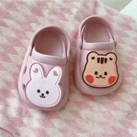 Fashion New Baby Children Home Slippers Cute Cartoon Animals Soft Sole Anti Slip Hole Shoes Boys Girls Kids Outdoor Beach Sandal 5