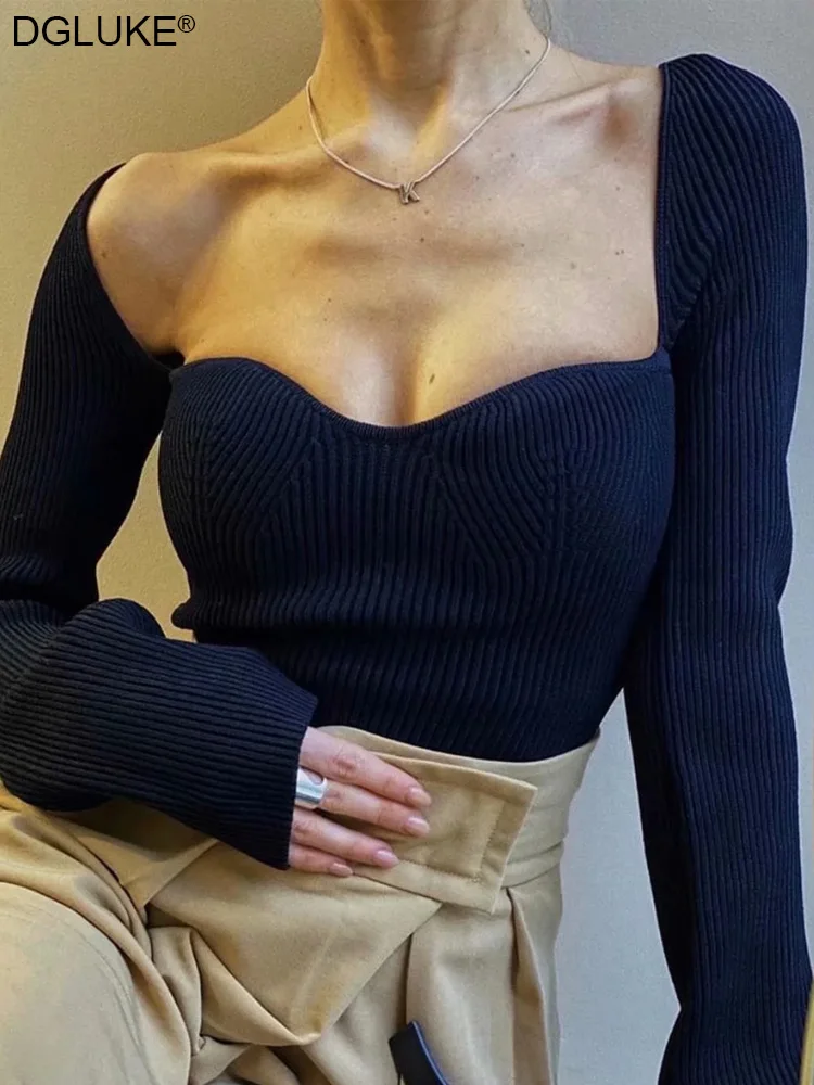 2021 Autumn Women's Sweater Square Neck 