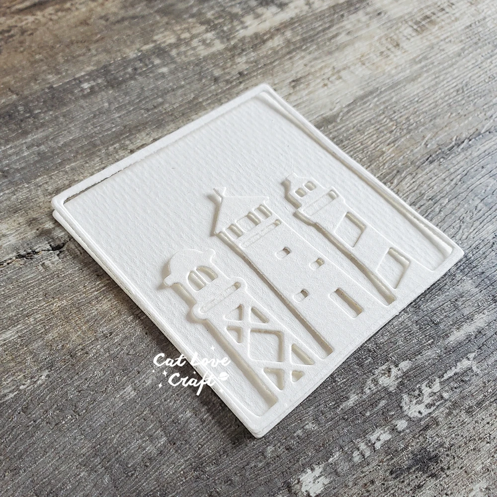 Catlove 등대 사각형 프레임 금속 절단 다이 스크랩북 스텐실 다이 컷 카드 만들기 DIY 공예 엠보싱 2023 년 새로운