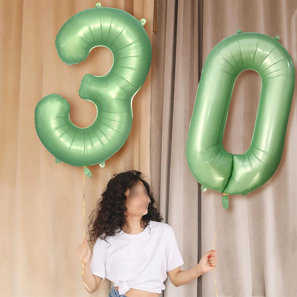 Mehrfarbige Luftballons mit Zahlen und 8 Jahren, 40 Zoll, 0, 1, 2, 3, 4, 5, 6, 7, 8, 9, digitale Luftballons, Geburtstag, Hochzeit, Party-Dekorationen, große Figur, Golobs – Detail 11