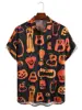 Men's Halloween Shirt 3D Print Cool Party Shirts Hip Hop Oversize Men's Clothing Hawaiian Summer Beach Holiday Short Sleeve 4