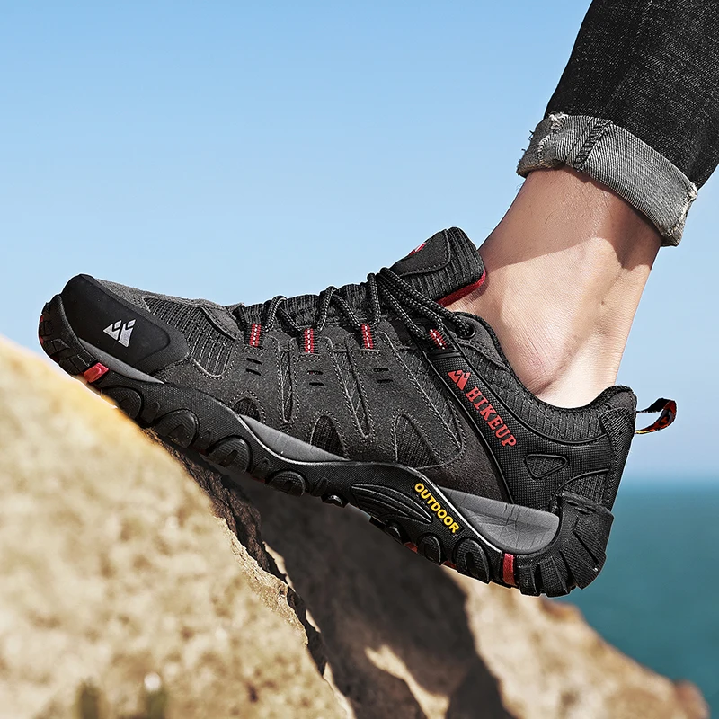 Hikeup herren wanderschuhe wildleder outdoor schuhe verschleiß feste männer trekking wander jagd taktische turnschuhe – Detail 23