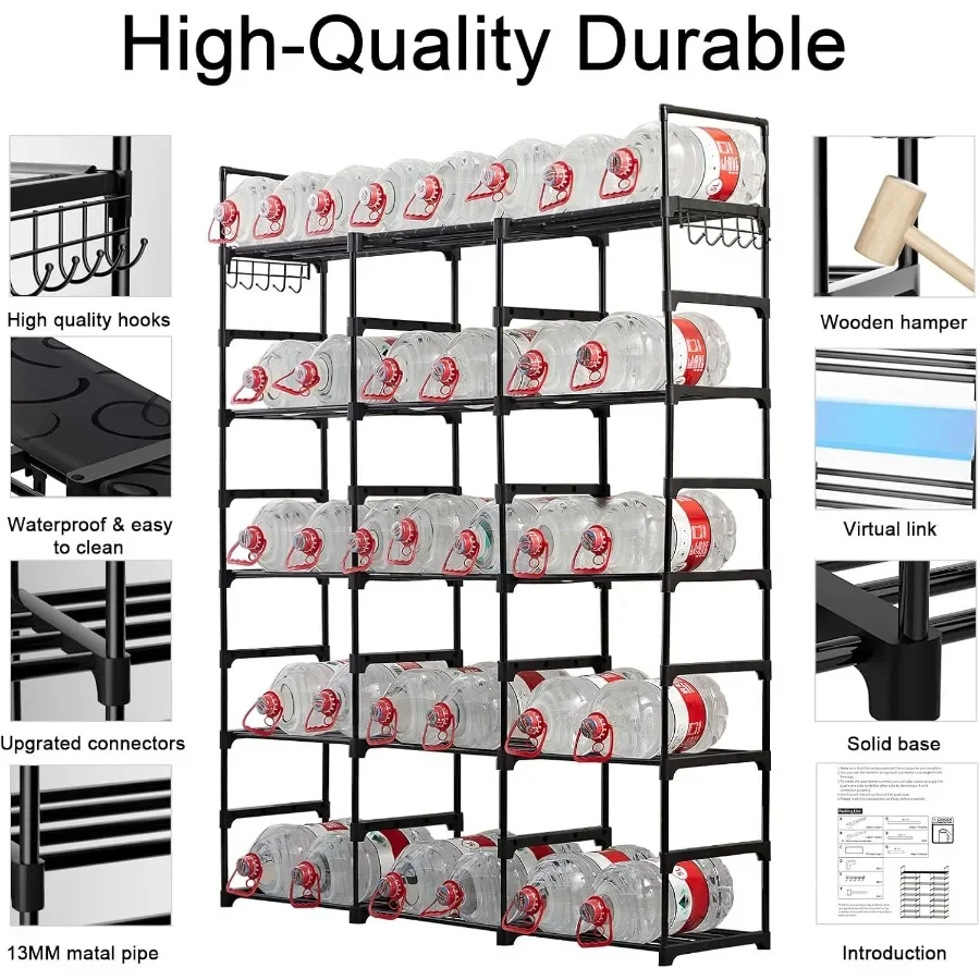 9Tier Metal Shoe Rack Holds 5055 Pairs Tall Storage Shelf for Shoes Boots Entryway Closet Garage