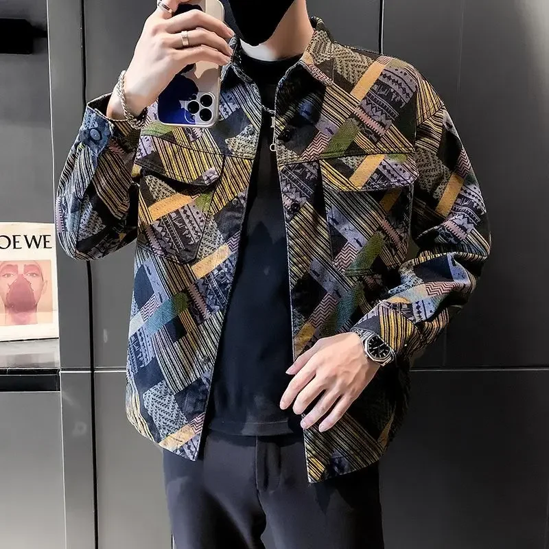 thumbnail image 1 of Abrigo vaquero para hombre, chaqueta vaquera con botones de alta calidad, para hombre, holgado, original, a precio económico, elegante, de marca, ropa de abrigo de invierno, diseñador, 1 of 5