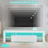 LED TV Stand with Storage Lights for 55/65/70/75 inch TV, TV Console Table with High Glossy Entertainment Center for Gaming 3