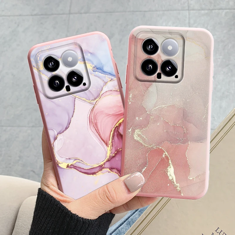 Colorful Marble Luxury Soft Shockproof Phone Case with Watercolor Oil Painting Design