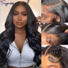 250% Density Body Wave Lace Front Wigs Human Hair 13X4 13X6 Transparent Lace Front Wigs Human Hair Pre Plucked Human Hair Wigs 2