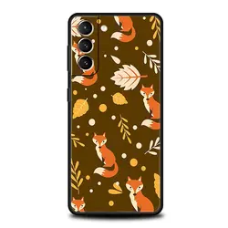 Autumn Leaves & Fox Pumpkin Halloween Phone Case Cover for Samsung S20 (A1)