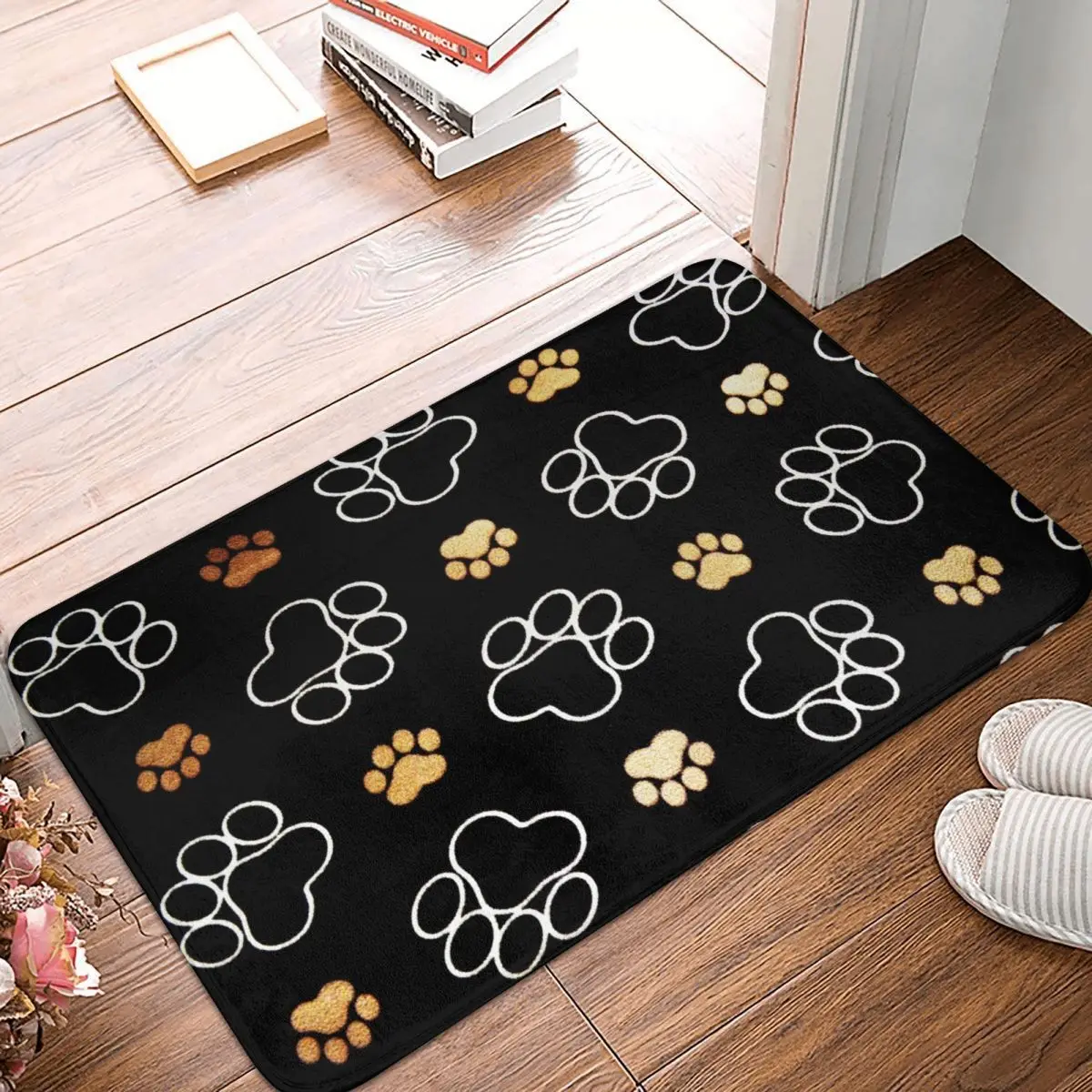 

Pet Lover Bath Non-Slip Carpet Dog Paw Print Living Room Mat Welcome Doormat Floor Decoration Rug