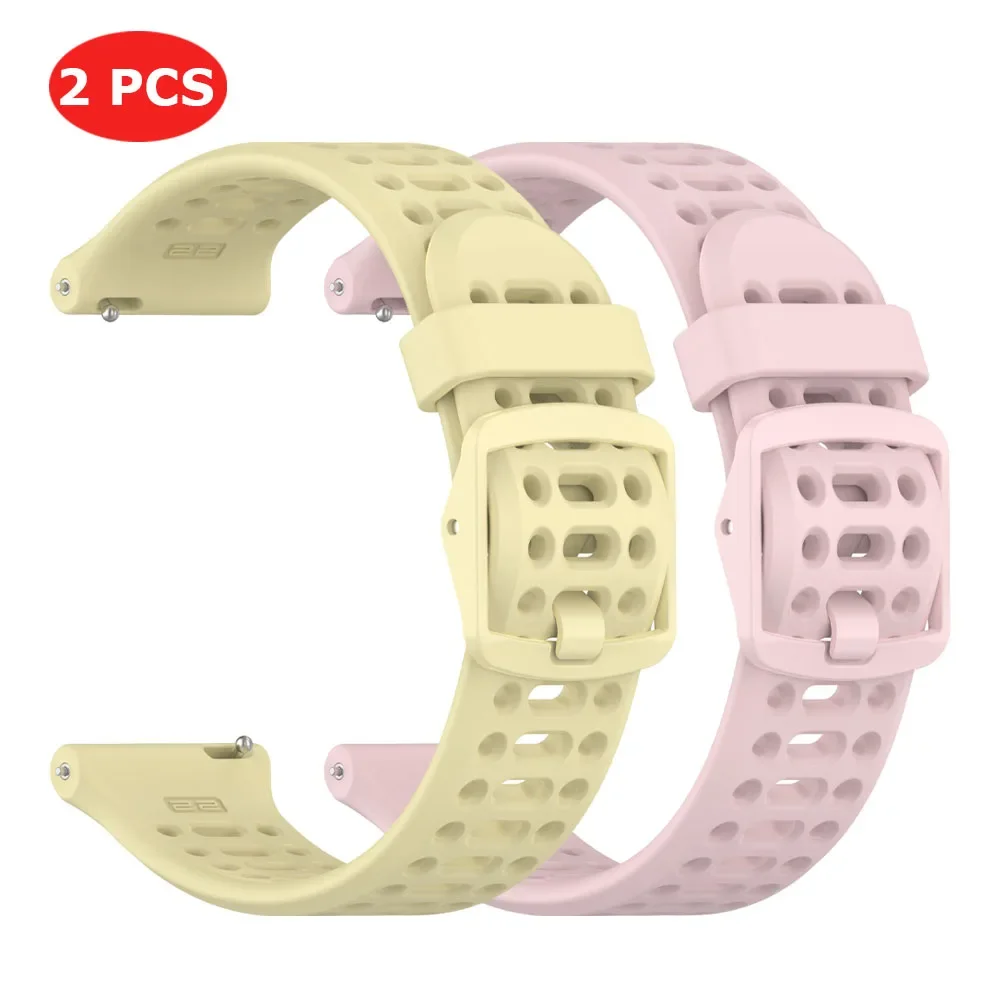Silicone Sports Bracelet - Universal Smartwatch Strap (20/22mm)