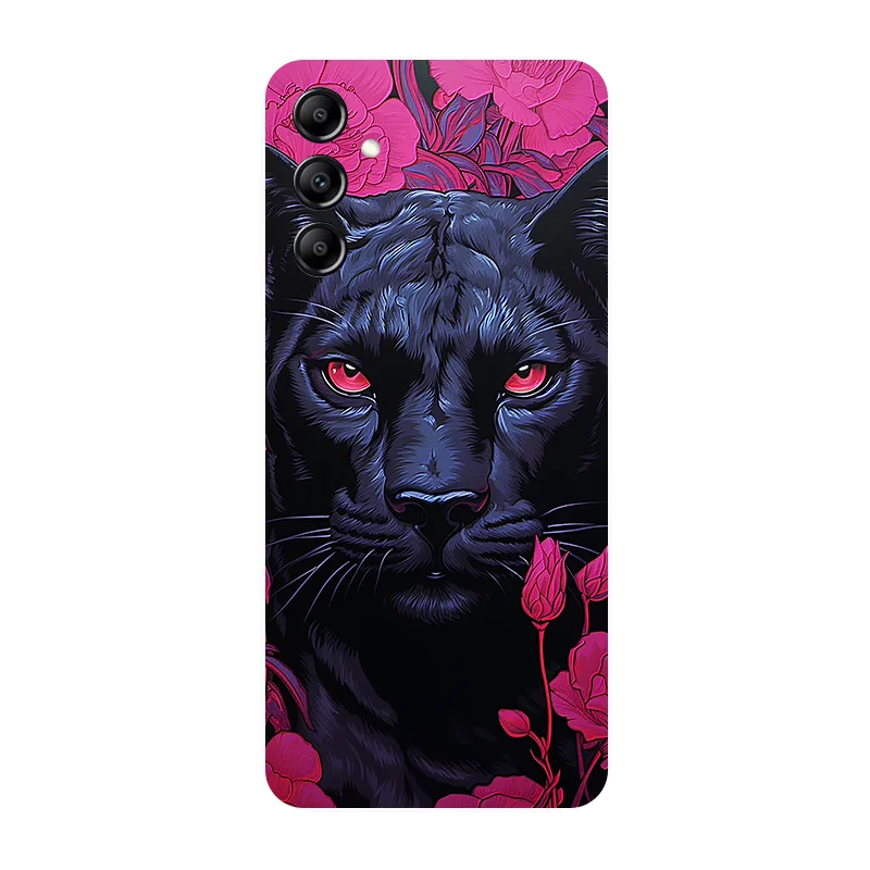 Animal Inspired Soft TPU Silicone Phone Case - Leopard and Panda Design