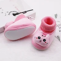 Winter Newborn Baby Girls Winter Boots Cartoon First Walkers Soft Soled Infant Toddler Kids Girl Footwear Shoes Booties 3
