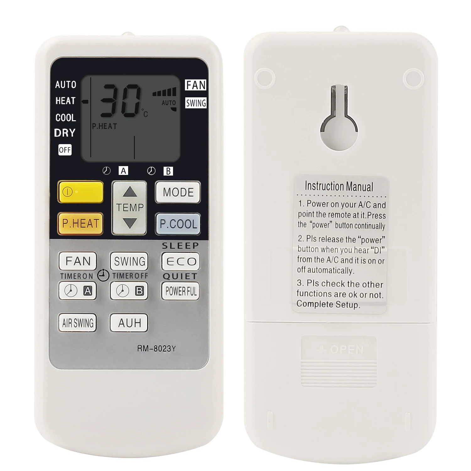 Universal A/C Remote Control RM-8023Y Only Use for Panasonic