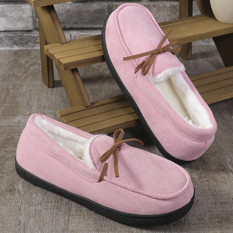 Cotton Fleece Winter Flat Shoes For Outdoor Casual