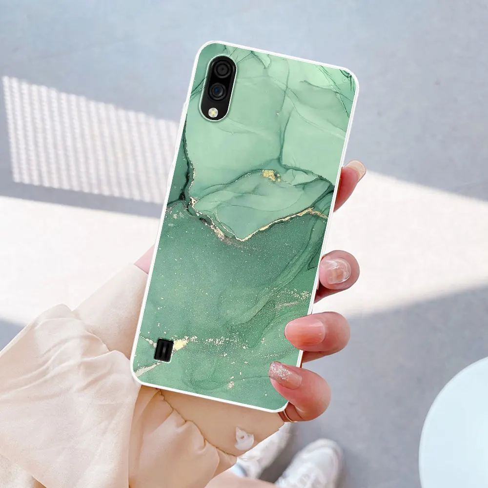 Clear Marble Painted Silicone Case - Soft Protective Bumper Cover