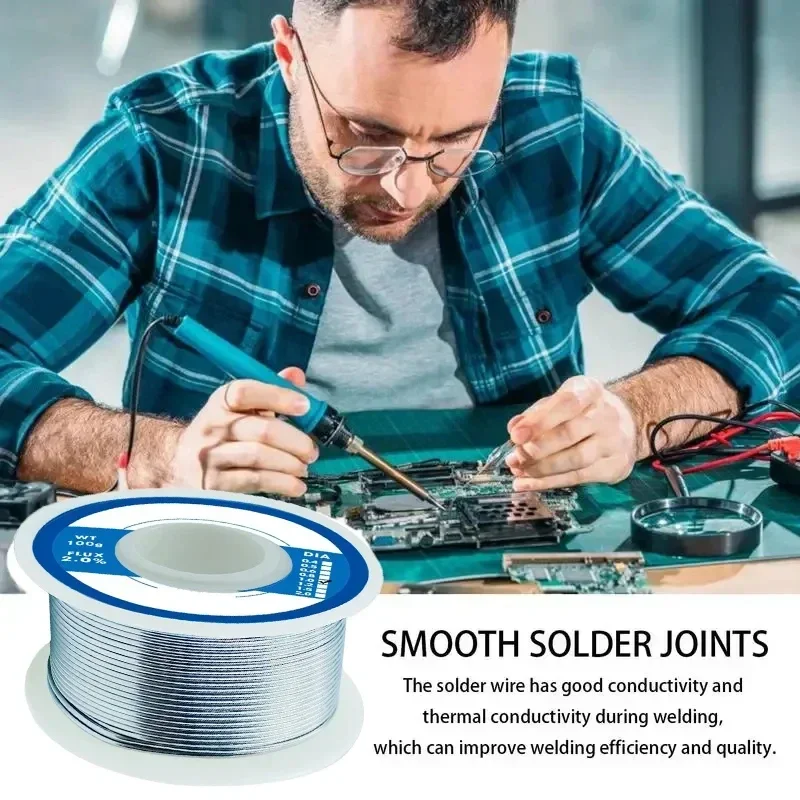 Soldering Tin Wire 0.8mm-1mm 100g Solder Tin Wire Eco-friendly Low Melting Point No Clean Needed SN99.3CU0.7 Leady Free/Leady