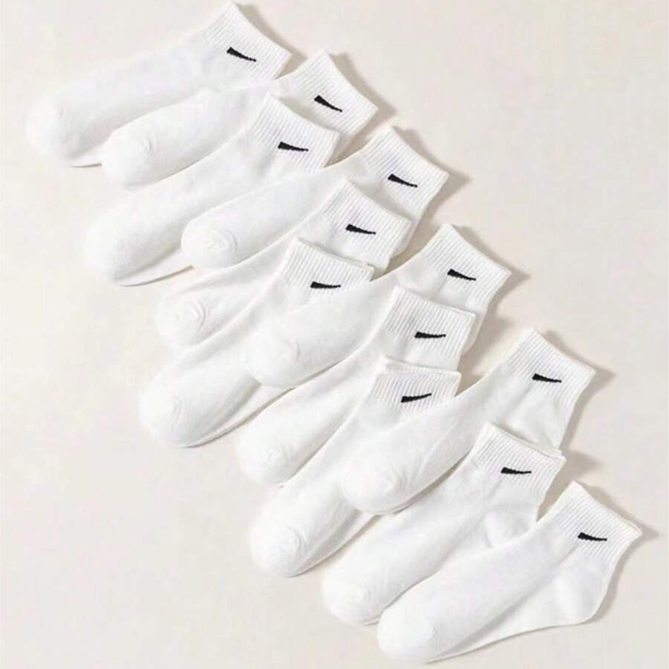 7/10/12 Pairs Men Sports Style Ankle Socks Trendy Letters Comfortable Odor Proof Sweat Absorbing Breathable Lovers Leisure Sock