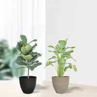 Frosted Imitation Stone Flower Pots Gardening Flowers Green Plant Pots European Style Thickened and Durable Plastic Flower Pots 3