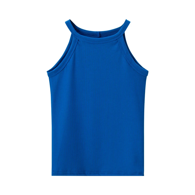 1/6 Piece Children's Four Seasons Camisole Girl Solid Color Fashion Sleeveless T-shirt Multi-color Matching Combination Top