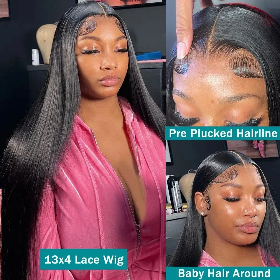 Bone Straight 13x6 Lace Front Wigs Human Hair Brazilian Transparent Wigs For Black Women 13x4 4x4 Hd Lace Frontal Human Hair Wig 2