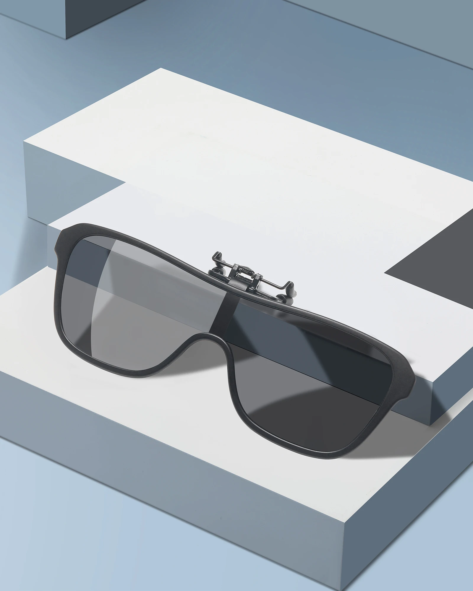 Yoolens Polarized Clip-on Flip Up Clip Rimless Sunglasses for Prescription Glasses - TAC Lens with UV400 K1_voghion.com