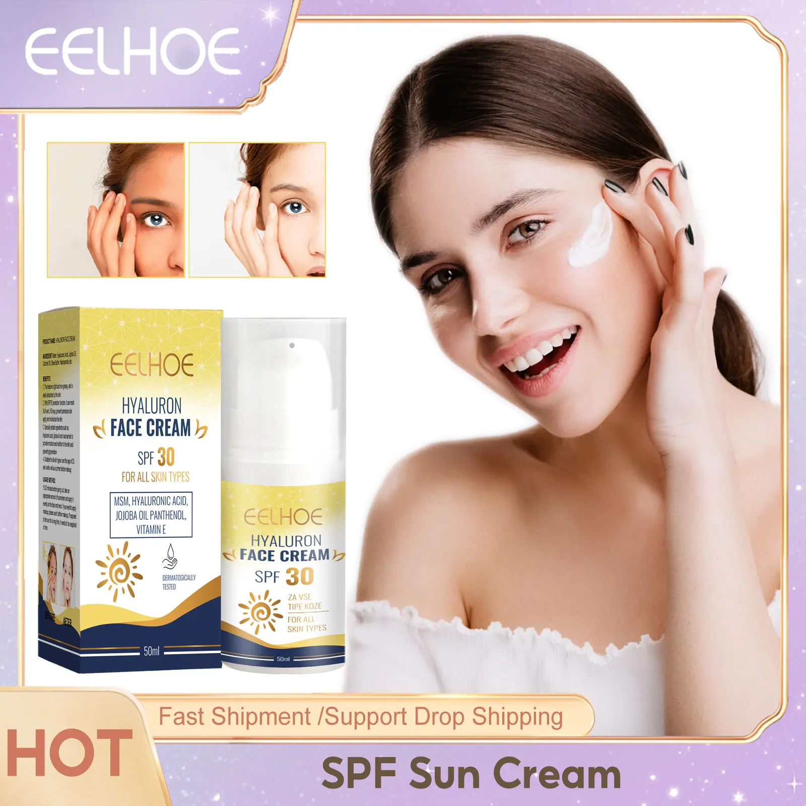 SPF Sun Body Cream Whitening Moisturizing Hydrating Firming Anti Aging Sunblock Protective Sunscreen for Face Anti Sunburn Cream