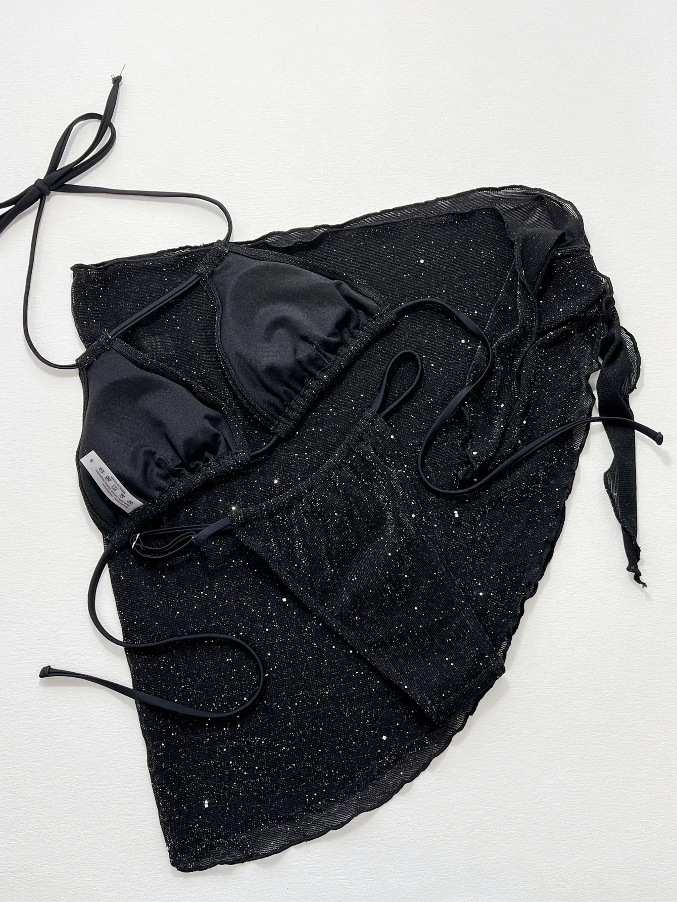 New Sexy Halter Glitter Sparkling Bikini Women Swimwear Female Swimsuit Three-pieces Bikini set Brazilian Bathing Suit Swim Lady