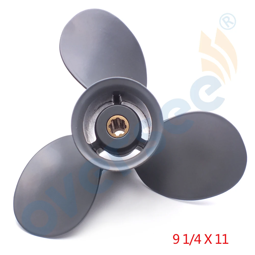 Aluminum Outboard Propeller 9 1/4X11 for HONDA OUTBOARD ENGINE 8 20HP