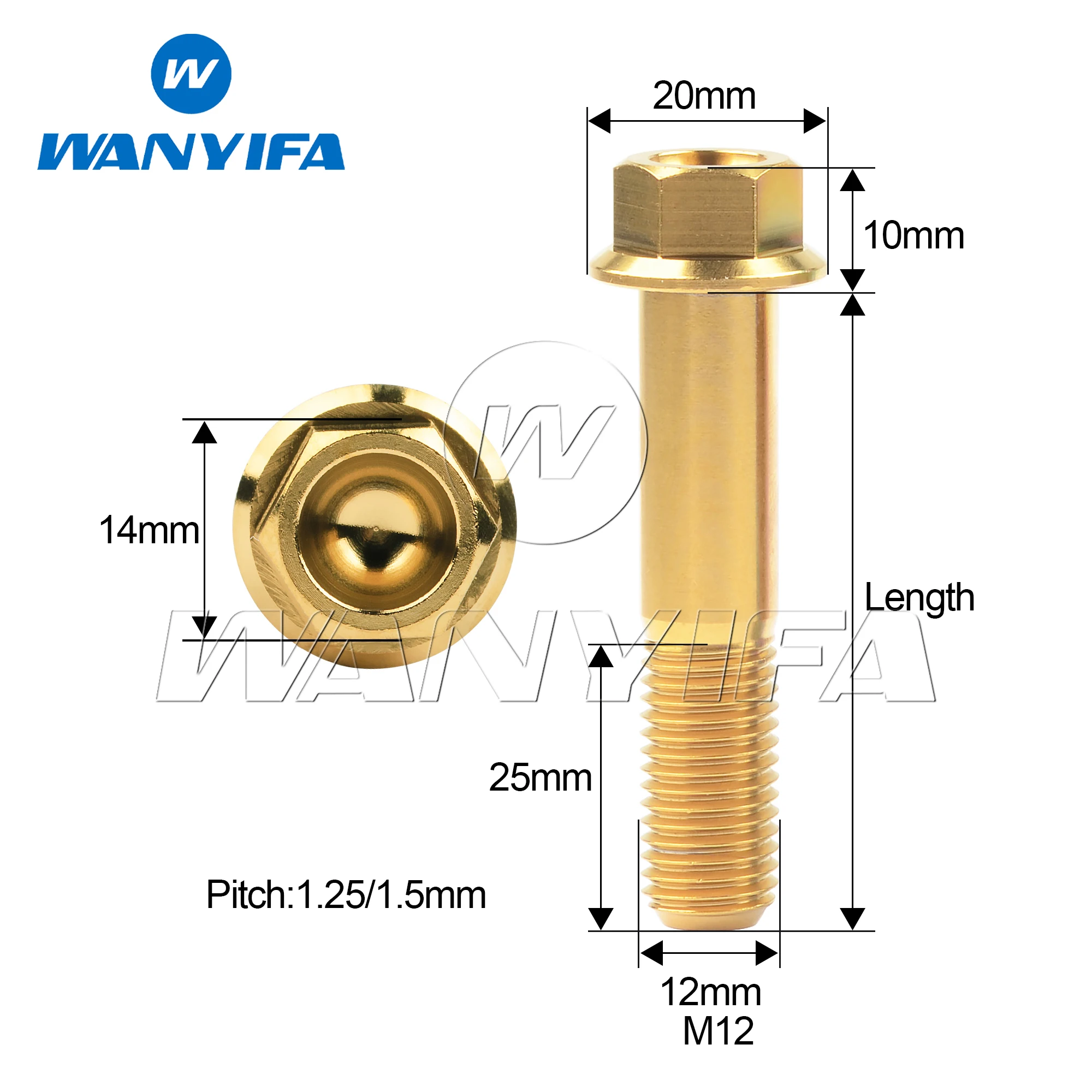 Titanium Bolts M12x30-90mm Flange Head Hexagon Head Pitch 1.25 1.5 Motorcycle Modification Screws titanium bolts hexagon head screw hexagonal flange bolts