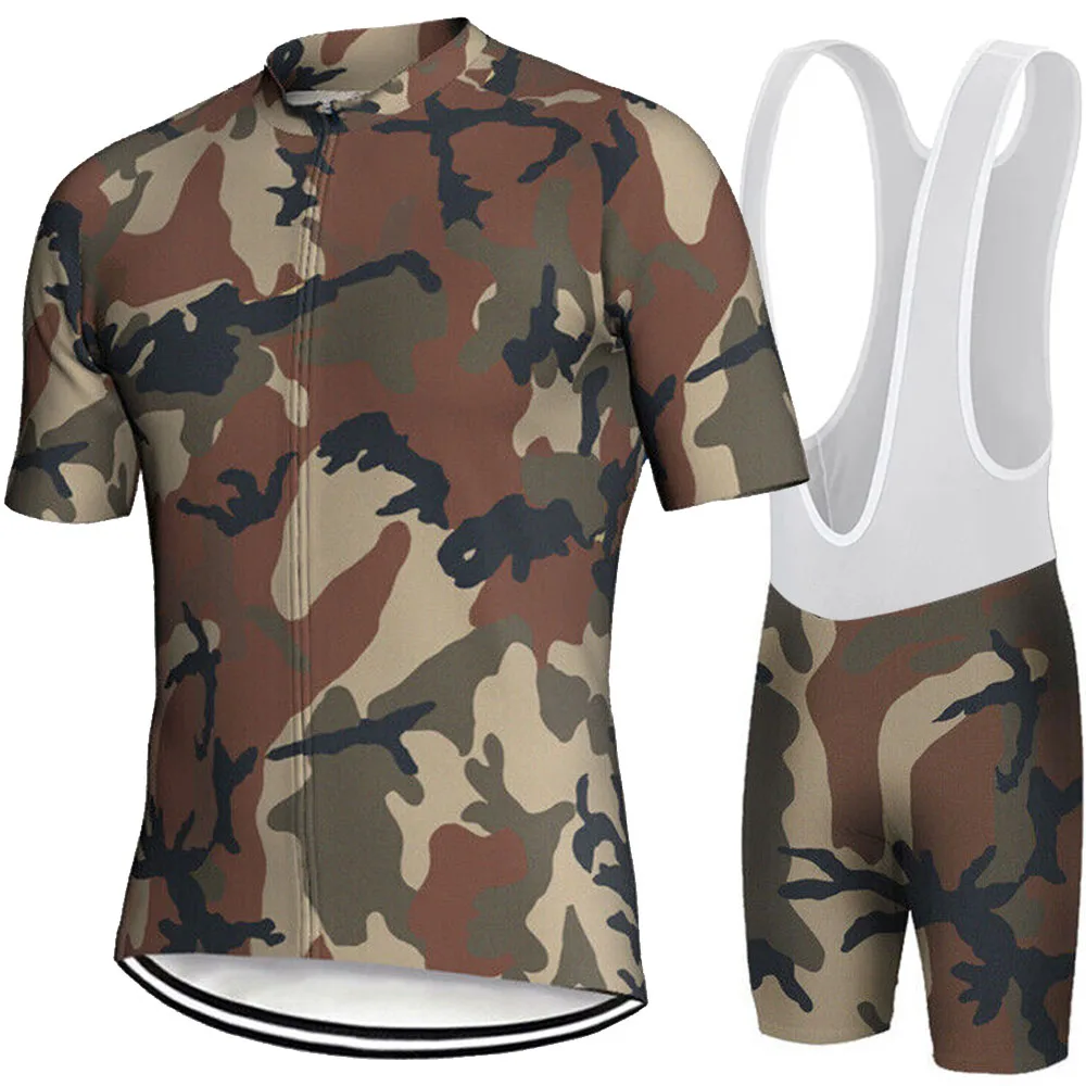 Maillot De Cyclisme Homme Manches Longues - Camouflage Armée - VTT Vélo De Route