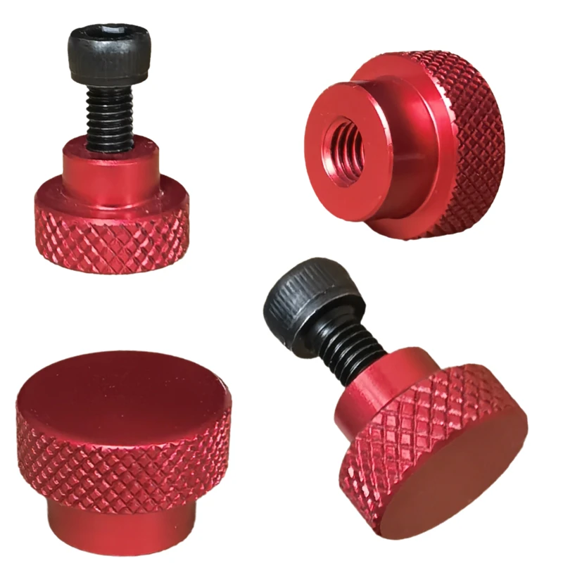 Aluminum alloy round knurled handwheel threaded hole M3 M4 M5 M6 M8 M10 screw handwheel