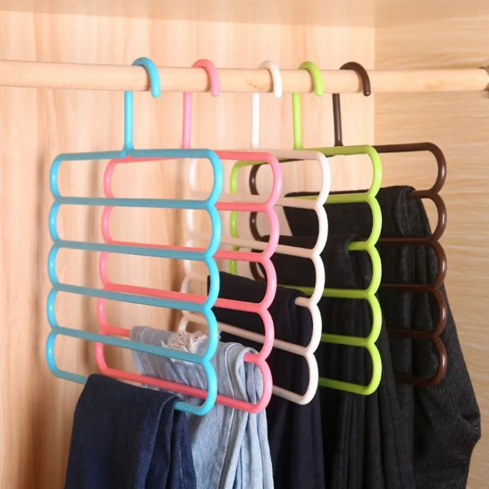 Saving Bedroom Wardrobe Trousers Scarf Storage Household Multilayer Trousers Hanger Pants Hangers Clothes Hanger Storage Rack 2