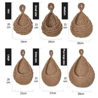 Handwoven Hanging Wall Vegetable Fruit Basket Organizer Container Decor for Kitchen Garden Mount Wall Plant Flower Onion Storage 6