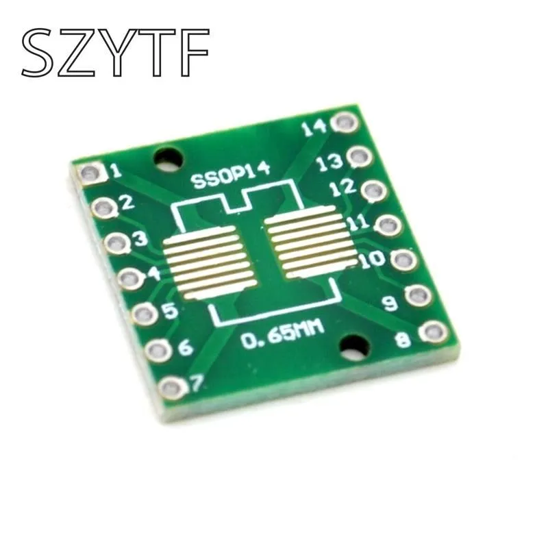 Adapter plate SOP14 SSOP14 TSSOP14 SMD turn DIP 0.65 / 1.27mm 10pcs/bag for adapter plate