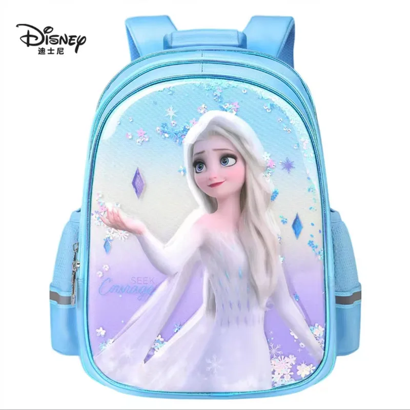 2022 Disney Frozen School Bag For Girls Elsa Anna Primary Student Shoulder Orthopedic Backpack Grade 1-5 Large Capacity Mochila