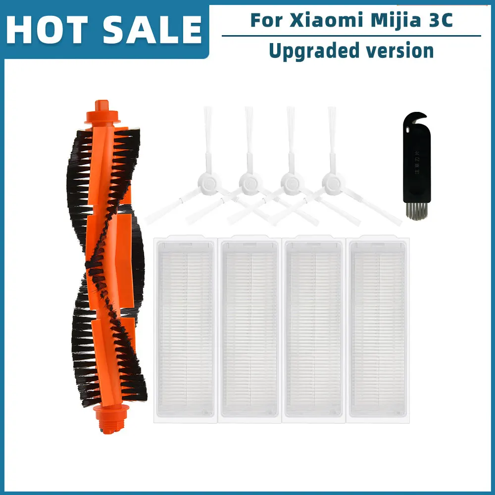Compatibile for Xiaomi Robot Vacuum Mop 2S XMSTJQR2S Spazzola laterale principale Filtro Hepa Mop Panni Straccio Accessori di ricambio Pulitore Pezzi di ricambio(Set Q