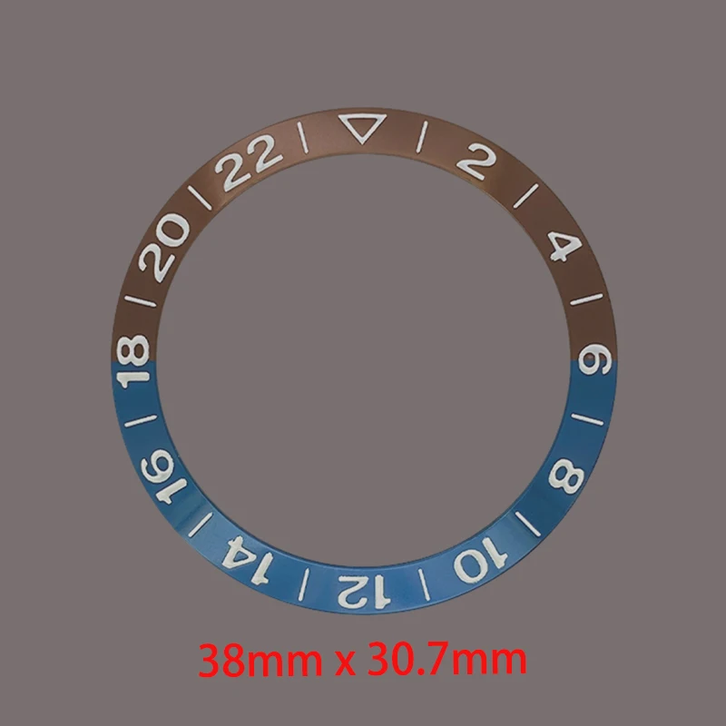 Curved Aluminium Watch Bezel Insert - 38mmx30.7mm