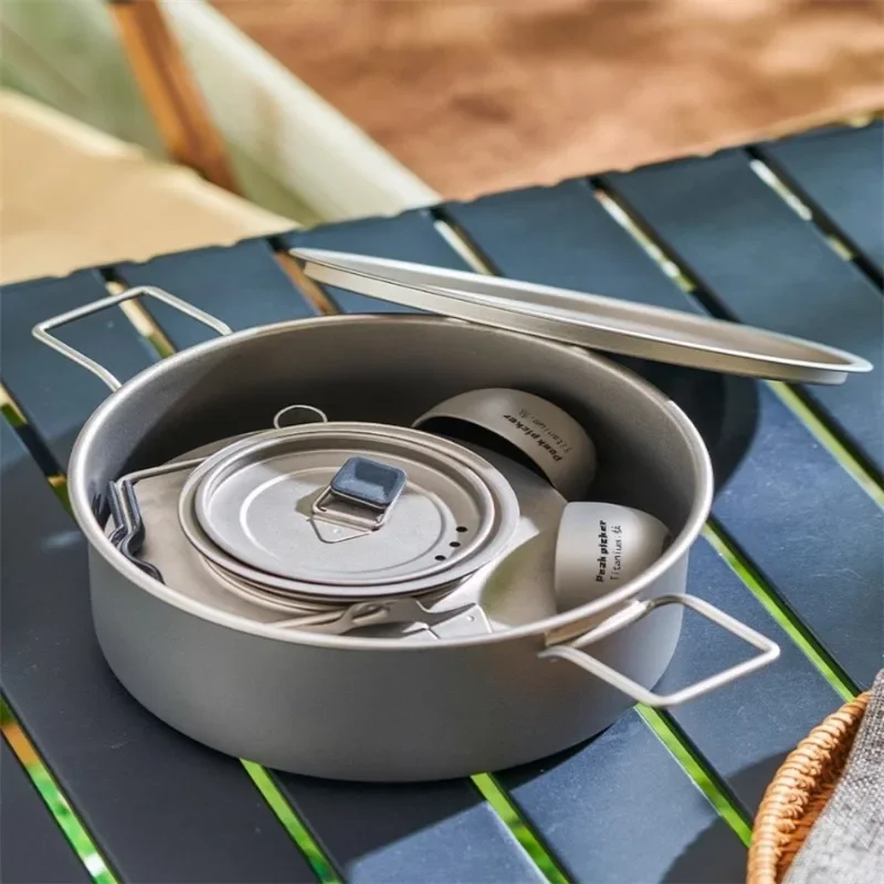 Tea Set 150-200ml Pure Titanium High Temperature Resistant Travel Portable Kettle Mini Car Tea Maker Outdoor Mini Maker