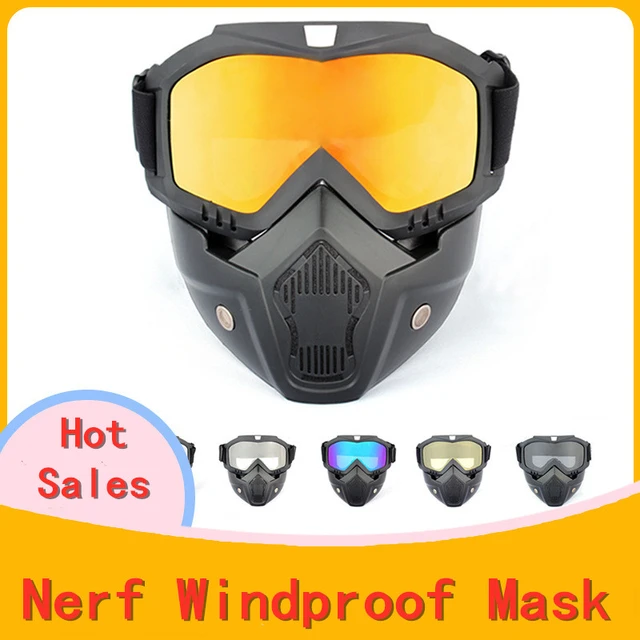 NINAT Máscara Airsoft Máscaras Tácticas Cara Completa con Lentes Grises  Gafas Protección p