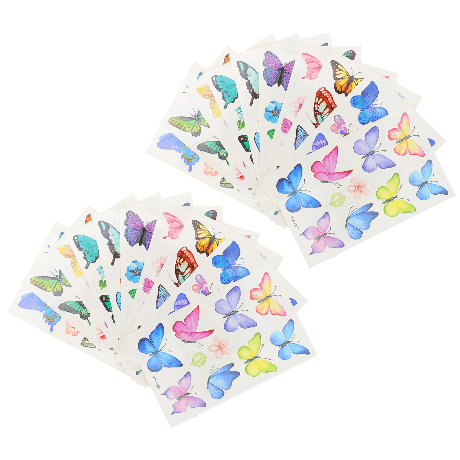 

20 Sheets Butterfly Stickers Butterflies Transfer Kids Tattoos Body Decal DIY Temporary Decals Girls