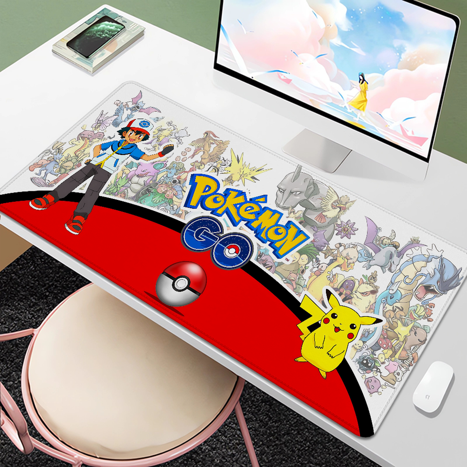 P-pokemons Mause Pad Gaming Mat Rubber Kawaii Mousepad 900x400 Over Edge Non-slip Mouse Mats Pc Gamer Desk Accessories Office