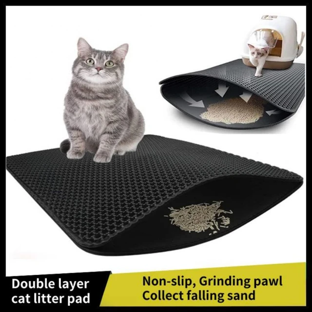 Double-Layer Non-slip Cat Litter Mat