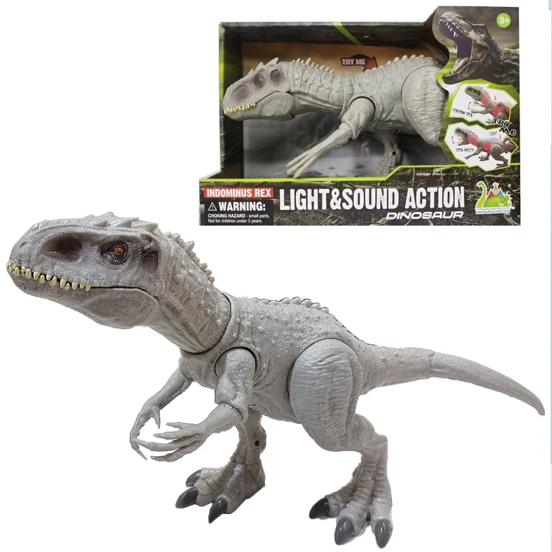 thumbnail image 1 of Dinosaurio eléctrico Indominus Rex T Rex de Jurassic World Destroy 'n Devour, juguete con efecto de sonido que cambia de color para regalo de cumpleaños para niños, 1 of 5