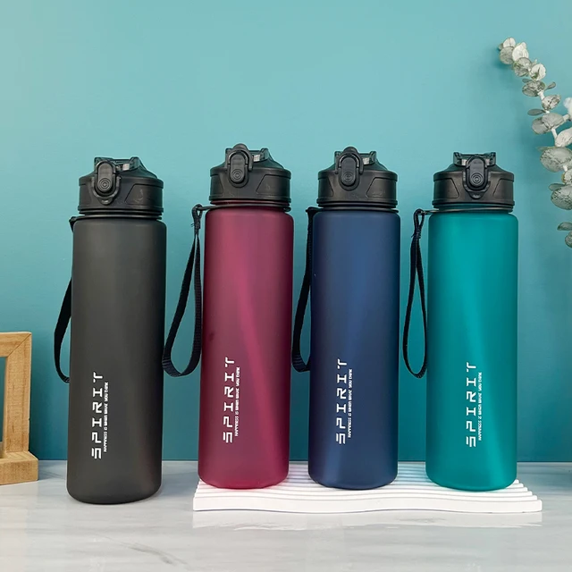 Large Capacity Sports Bottle Motivational Leak Proof Portable Reusable Plastic Cups Outdoor Travel Gym Jugs Summer Water Bottle