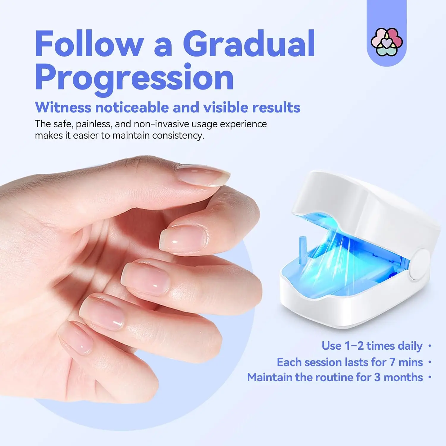 Fungal Nail Treatment LED Laser Device Cleaning Onychomycosis USB Charge 905nm Infrared Light 470nm Blue Light Nail Salon nail fungus remover