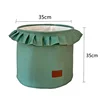 Cute Storage Basket for Kids Toy Collapsible Laundry Hamper Lace Gift Basket Fabric Storage Bins for Nursery Room Organizer 6