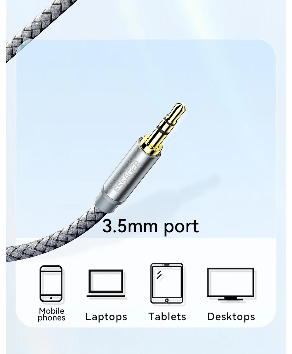 90° RCA Cable Jack 3.5 to RCA Audio Cable 3.5mm Jack to 2RCA Male Splitter Aux C